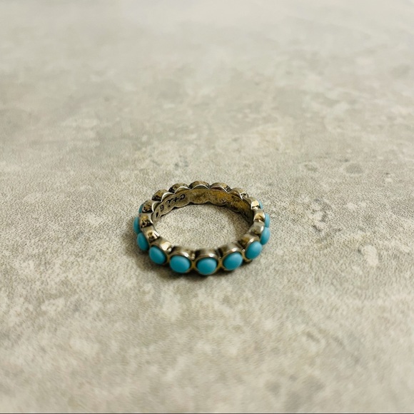 Chloe + Isabel Golden Lotus Turquoise Ring - Picture 4 of 4